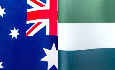 Avustralya ve Sierra Leone 'nin ulusal bayraklarının parçaları.