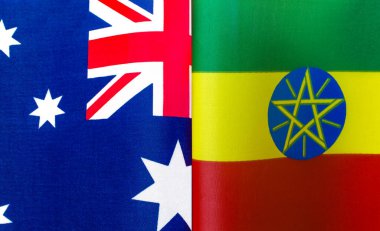 Avustralya 'nın ve Etiyopya Cumhuriyeti' nin ulusal bayrakları kapanıyor.