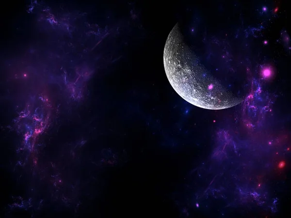 Planets Galaxy Universe Starry Night Sky Milky Way Galaxy Stars — Stock Photo, Image