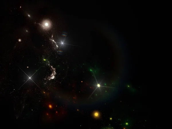 宇宙所有现存的物质和空间都被视为一个整体 宇宙的直径至少为100亿光年 包含大量的星系 — 图库照片