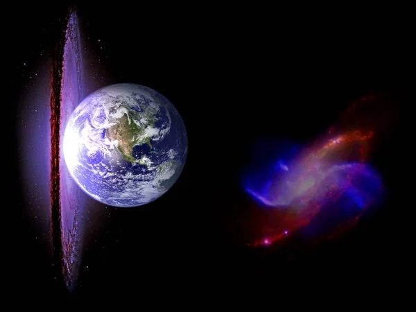 Universum Alle Bestaande Materie Ruimte Beschouwd Als Een Geheel Kosmos — Stockfoto