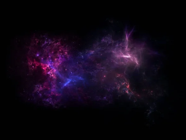 빛나는 우주에서 먼지가있는 은하계 — 스톡 사진