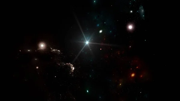 Planetas Galaxias Fondo Pantalla Ciencia Ficción Belleza Del Espacio Profundo — Foto de Stock