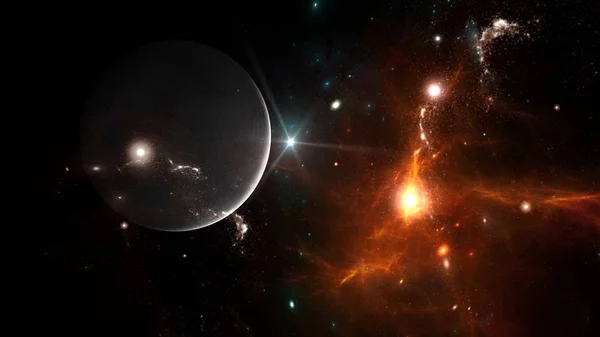 Planeten Melkweg Science Fiction Behang Schoonheid Van Diepe Ruimte Miljarden — Stockfoto