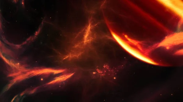 Planets Galaxy Science Fiction Wallpaper Beauty Deep Space Billions Galaxy — Stock Photo, Image