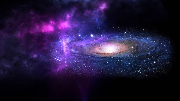 Planeter Och Galaxen Science Fiction Tapet Skönheten Rymden Miljarder Galaxy — Stockfoto