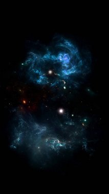 Galaksi milyonlarca veya milyarlarca yıldız, gaz ve toz ile birlikte, yerçekimi cazibe ile birlikte tutulan bir sistem. Akıllı telefon arka planı Için dikey görüntü