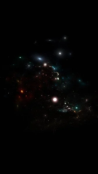 은하계는 가스와 먼지와 수백만 수십억 계통을 중력의 매력에 붙들고 스마트폰 — 스톡 사진
