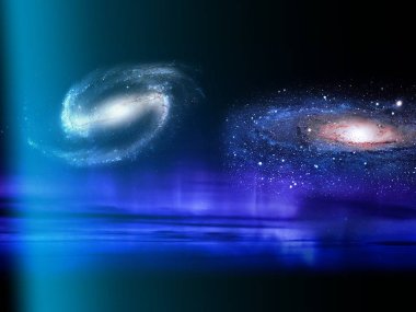 Gezegenler, galaksi, Evren, Yıldızlı gece gökyüzü, evrende yıldızlar ve uzay tozu ile Samanyolu galaksi