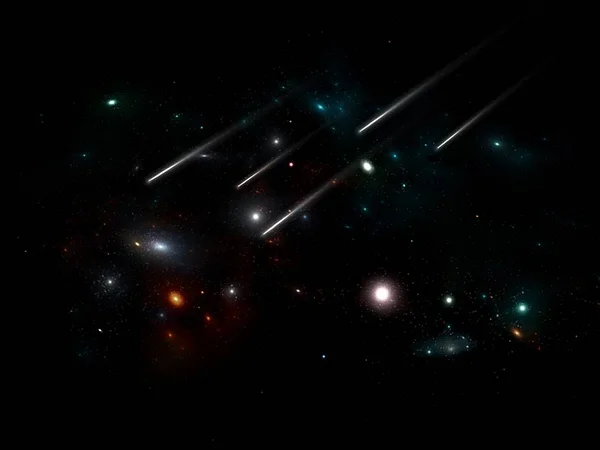 银河系与恒星和太空尘埃在宇宙中 — 图库照片