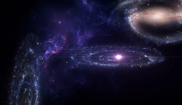 Universo Tutta Materia Esistente Spazio Considerato Nel Suo Complesso Cosmo — Foto Stock