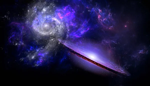 Вселенная Вся Существующая Материя Пространство Рассматриваются Целом Космосом Сцена Планетами — стоковое фото