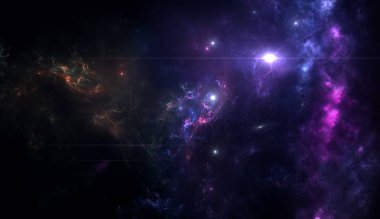 Gezegenler ve galaksi, bilim kurgu duvar kağıdı. Uzayın derinliklerinde güzellik. Evrende galaksi milyarlarca Kozmik sanat arka plan, Akıllı telefon arka plan için Dikey görüntü