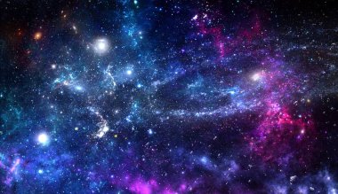 Gezegenler ve galaksi, bilim kurgu duvar kağıdı. Uzayın derinliklerinde güzellik. Evrende galaksi milyarlarca Kozmik sanat arka plan, Akıllı telefon arka plan için Dikey görüntü