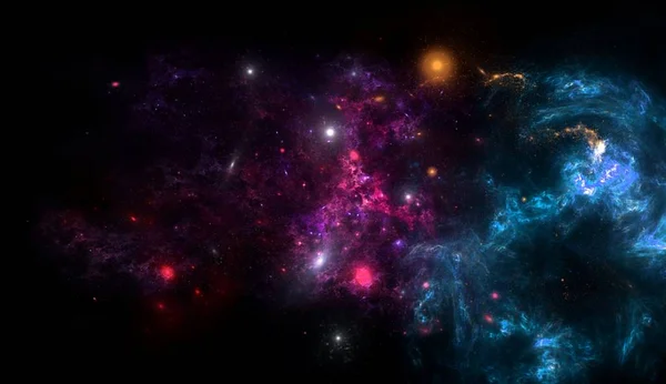 行星和星系 科幻壁纸 深空之美 宇宙中亿万星系 宇宙艺术背景 垂直图像 用于智能手机背景 — 图库照片
