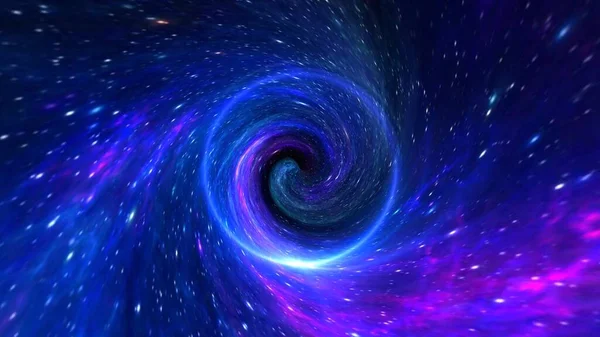 Wormhole Astratto Nello Spazio Con Gas Polvere Galassia Stelle Premium — Foto Stock