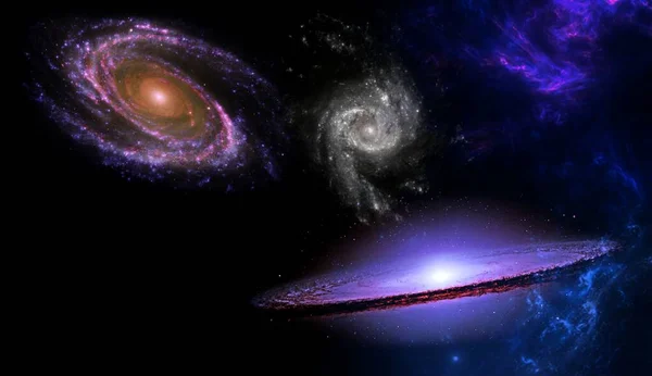 가스와 은하와 프리미엄 빛나는 블랙홀 현실적 — 스톡 사진