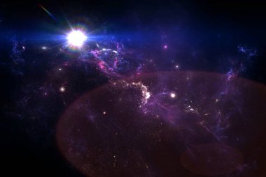 Galaksi milyonlarca ya da milyarlarca yıldızın gaz ve tozla birlikte yerçekiminin etkisiyle bir arada olduğu bir sistemdir. Uzay Seyahati, Hayal İçin Arkaplan