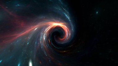 Kara delik, gezegenler ve galaksi, bilim kurgu duvar kağıdı. Derin uzayın güzelliği. Evrende milyarlarca galaksi Kozmik sanat arka planında