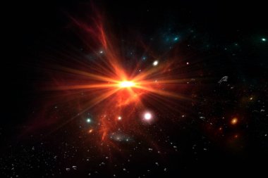 Kara delik, gezegenler ve galaksi, bilim kurgu duvar kağıdı. Derin uzayın güzelliği. Evrende milyarlarca galaksi Kozmik sanat arka planında