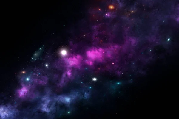 Planeter Galaxen Universum Starry Night Sky Vintergatan Galax Med Stjärnor — Stockfoto