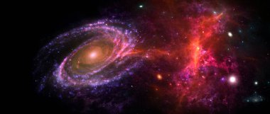 Uzay Seyahati, Hayal İçin Arka plan, Gezegenler, Galaksi, Evren, Yıldızlı Gece Gökyüzü, Samanyolu Galaksisi, Evrende yıldızlar ve uzay tozuyla birlikte, tahıllı uzun pozlu fotoğraf,.