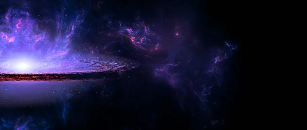 Space Traveling Bakgrund För Drömmande Planeter Galax Universum Starry Natthimmel — Stockfoto