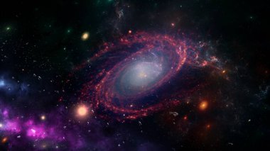 Uzay Seyahati, Hayal İçin Arka plan, Gezegenler, Galaksi, Evren, Yıldızlı Gece Gökyüzü, Samanyolu Galaksisi, Evrende yıldızlar ve uzay tozuyla birlikte, tahıllı uzun pozlu fotoğraf,.