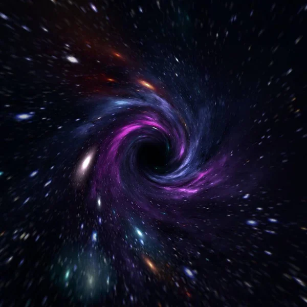 수백만 수십억 먼지가 은하계는 중력의 인력에 결속되어 — 스톡 사진