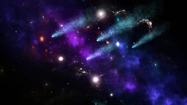 밤하늘 우주에 먼지가 은하수 노출되는 — 스톡 사진