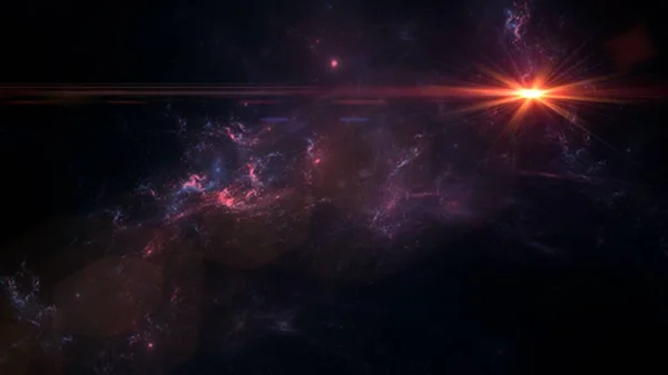 Space Traveling Bakgrund För Drömmande Planeter Galax Universum Starry Natthimmel — Stockfoto