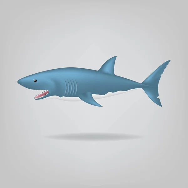 Cartoon Shark. Illustrazione vettoriale EPS10 — Vettoriale Stock