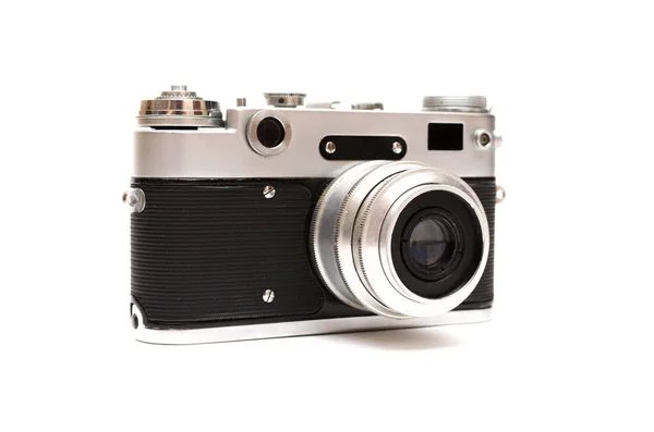 Vintage Film Photo Camera Isolated White Background — Stock Photo, Image