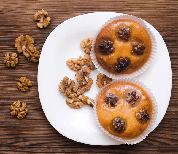 クルミと蜂蜜とショートブレッド クッキー — ストック写真