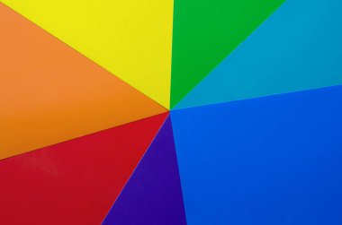 Renkli kağıt sayfaları renk daire arka plan şeklinde.