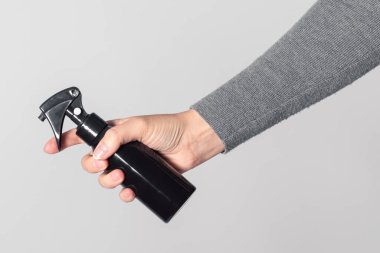 Beyaz arka planda izole edilmiş saç spreyi..