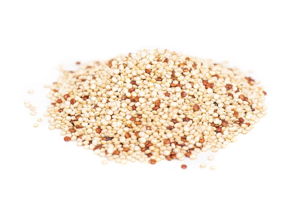 Quinoa Groats Isolerad Vit Bakgrund — Stockfoto