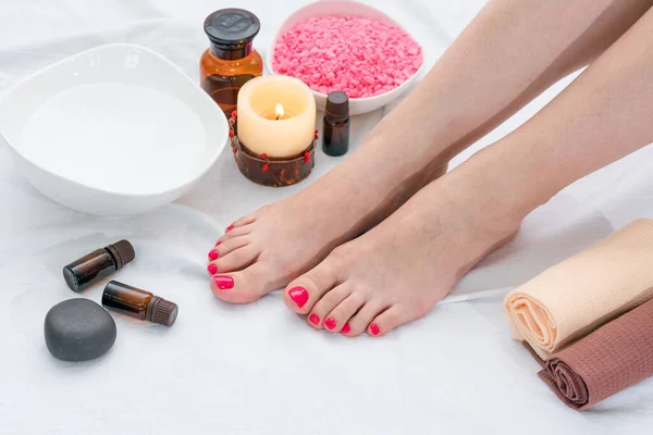 Women Feet Care Concept Spa Concept Background — Stock Photo, Image