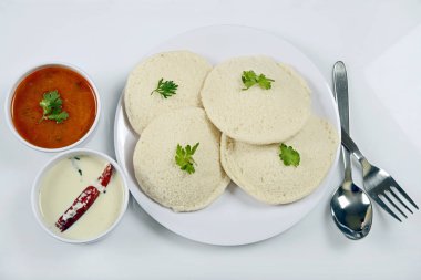 Idli sambar Güney Hint popüler ve sağlıklı gıda.