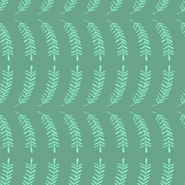 Tekstil kapağı için yaprak silueti dikişsiz desen vektör illüstrasyon