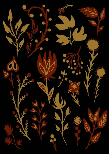 Çiçekler Tekstil Bitki Örtüsü Için Ambalaj Kapağı Için Vektör Illüstrasyon — Stok Vektör