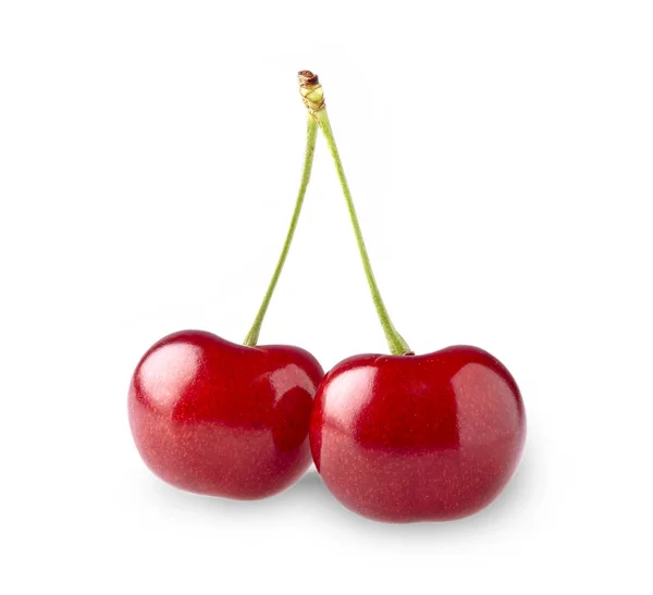 Sweet cherry bobule izolovaných na bílém pozadí výřez — Stock fotografie