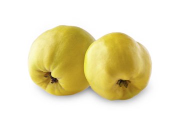 Beyaz bir arka planda Ayva