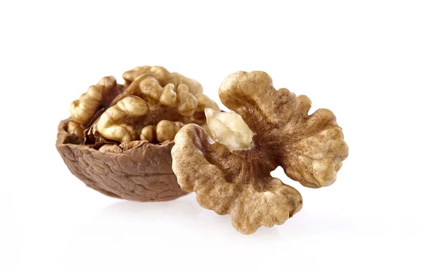 Walnuts Closeup White Background — Stock Photo, Image