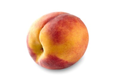 Beyaz arkaplanda şeftali izole