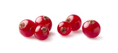 taze kırmızı kuş üzümü çilek fotoğraflandı closeup beyaz bir arka plan üzerinde izole