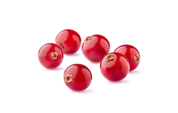 Czerwone jagody porzeczki na białym tle — Zdjęcie stockowe
