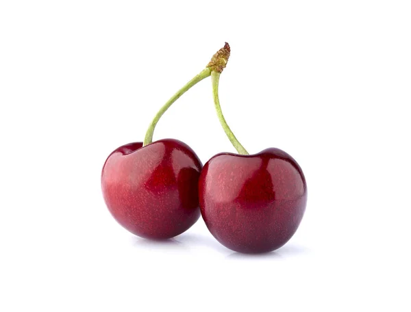 Bayas de cereza dulce aisladas sobre fondo blanco recorte — Foto de Stock