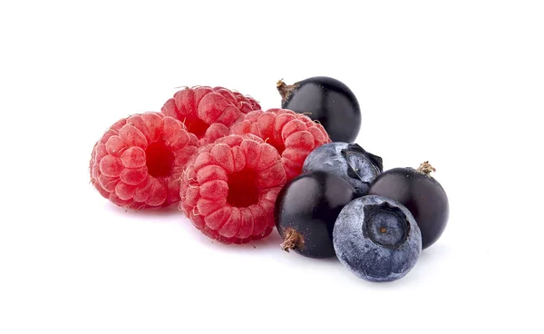 Fresh ripe berries in closeup on white background — Stock Photo, Image