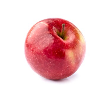 Beyaz zemin üzerinde kırmızı elma izole